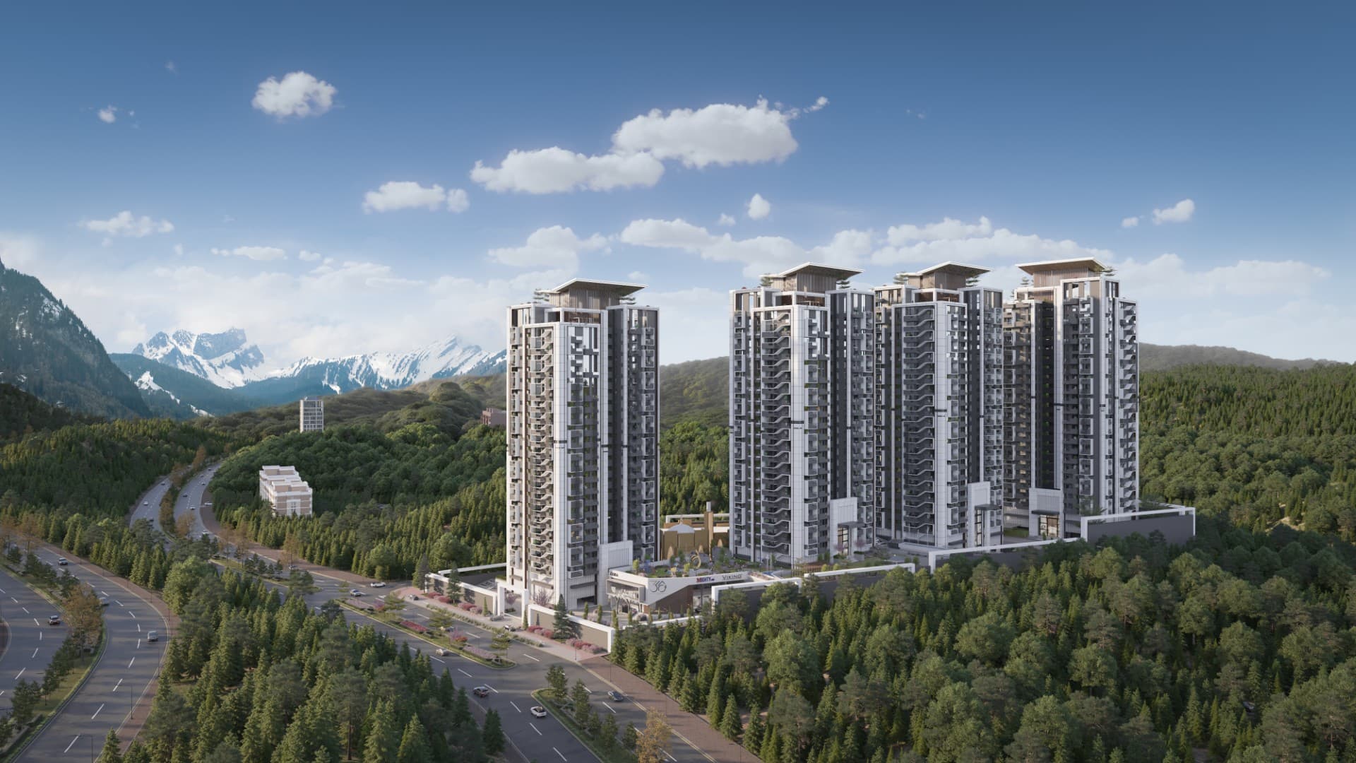 360 The Residences overlooking Islamabad and the foothills