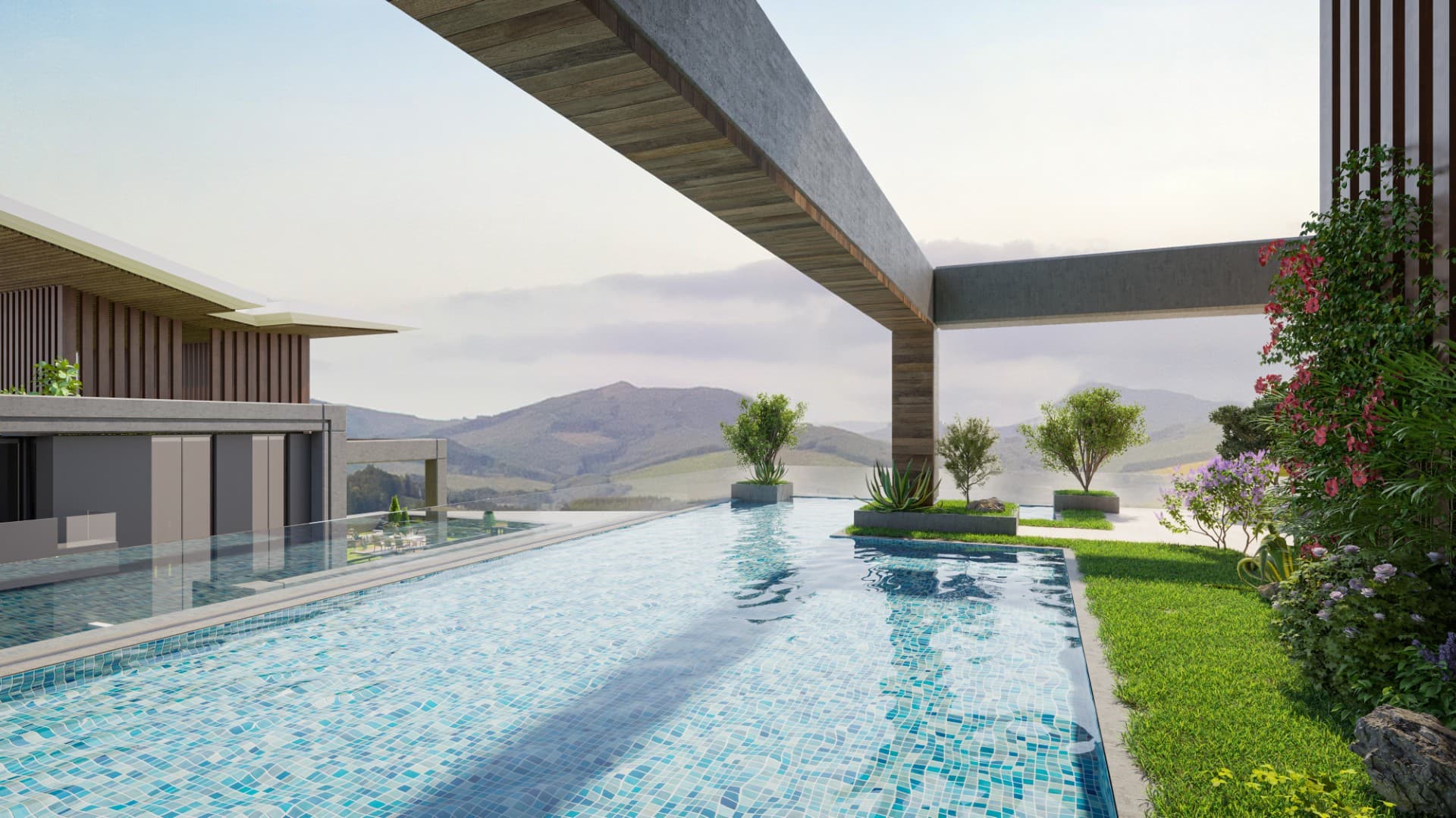 Residents infinity pool